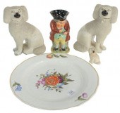 FIVE PIECE GROUP OF POTTERY AN