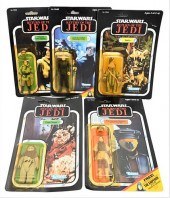 FIVE PIECE KENNER 1983 STAR WA