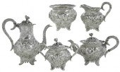 FIVE PIECE KIRK REPOUSSE STERL