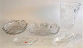 FIVE PIECE LOT OF CUT GLASS, T
