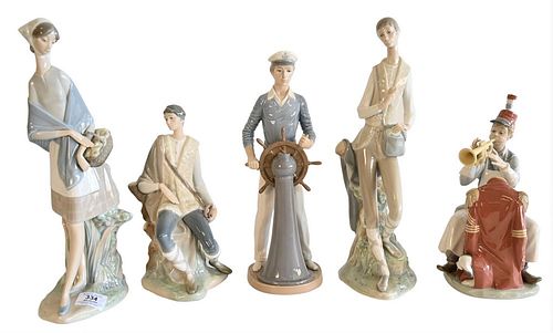 FIVE PIECE LOT OF PORCELAIN