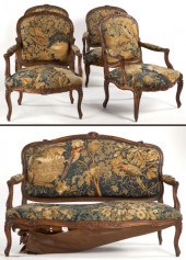 Five Piece Louis XV Style Parl