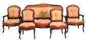 FIVE PIECE LOUIS XV STYLE PARL