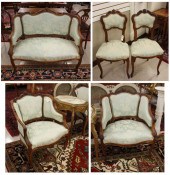 FIVE-PIECE LOUIS XV STYLE SEAT