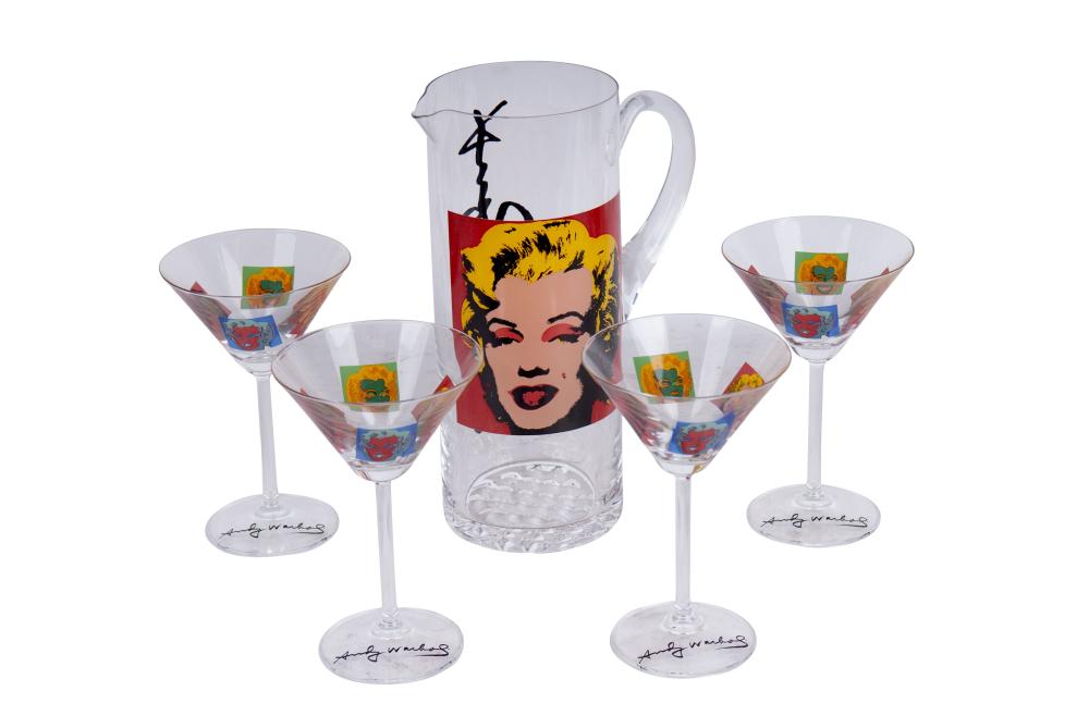 FIVE-PIECE "MARILYN MONROE, WARHOL"