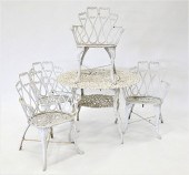 FIVE PIECE METAL OUTDOOR SET,