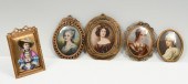 FIVE-PIECE MINIATURE PORTRAIT