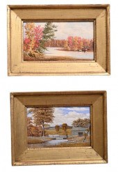 FIVE PIECE OIL ON CANVAS LOT,