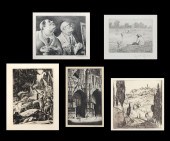 FIVE-PIECE PRINT LOT TO INCLUD