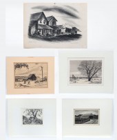 FIVE-PIECE PRINT LOT TO INCLUD