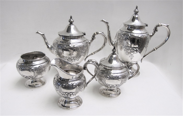 FIVE PIECE SET GORHAM STERLING
