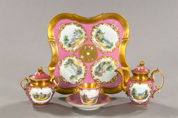Five-Piece Sevres-Style Rose