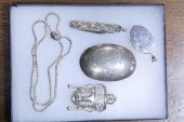 FIVE PIECE STERLING JEWELRY. A