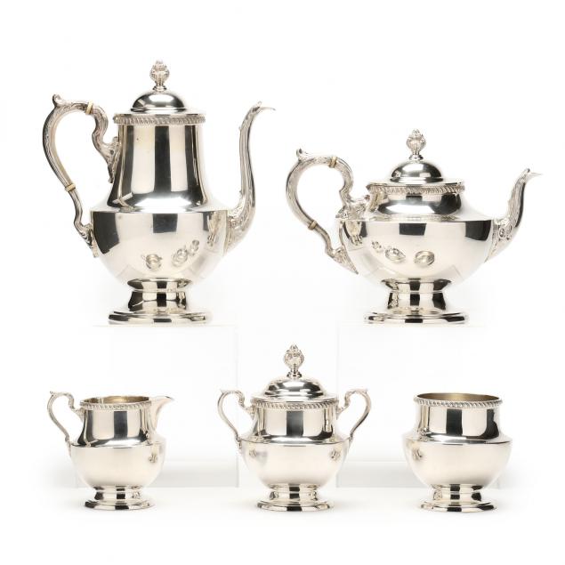 FIVE PIECE STERLING SILVER COFFEE