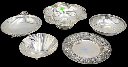 FIVE PIECE STERLING SILVER