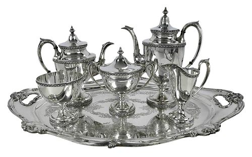 FIVE PIECE STERLING TEA SERVICE