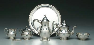 Five piece sterling tea service,