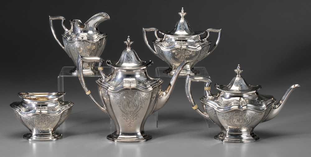 Five-Piece Sterling Tea Service