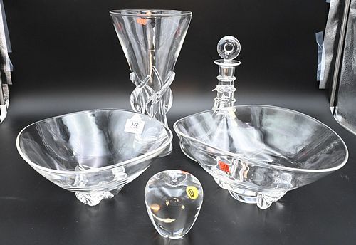 FIVE PIECE STEUBEN GROUP, TO