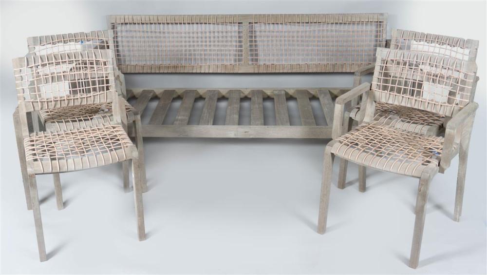 FIVE-PIECE SUITE OF TEAK DECK