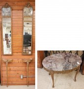 FIVE-PIECE TABLE AND WALL MIRR