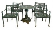 FIVE PIECE VICTORIAN IRON OUTD