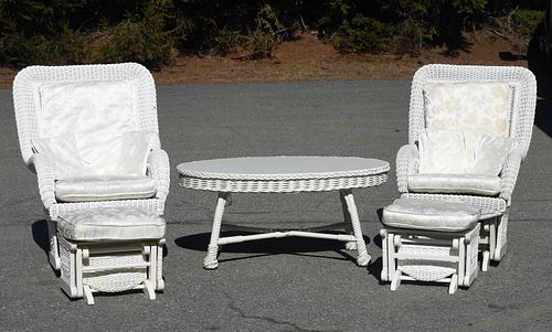 FIVE PIECE WICKER SETFive piece
