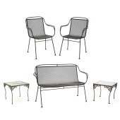 FIVE PIECE WROUGHT IRON PATIO
