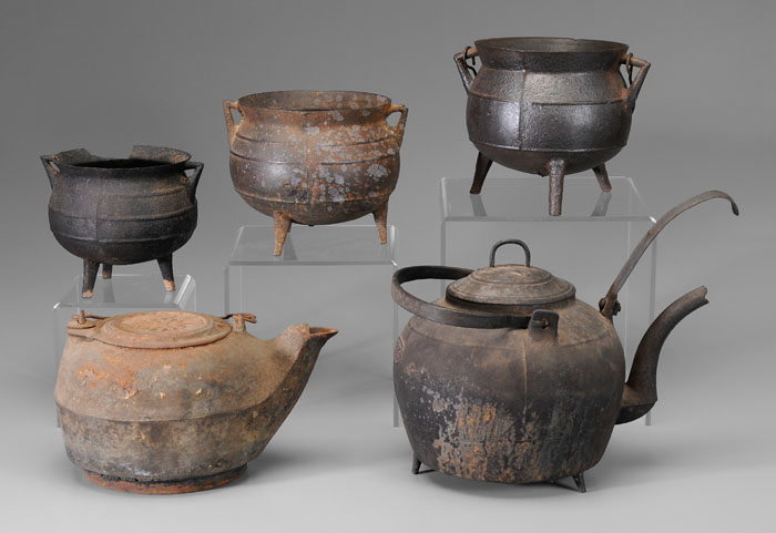 Five Pieces Cast Iron Cookware
