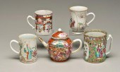 Five pieces Chinese export por