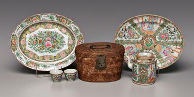 Five pieces Chinese famille rose