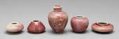 Five pieces Chinese peachbloom