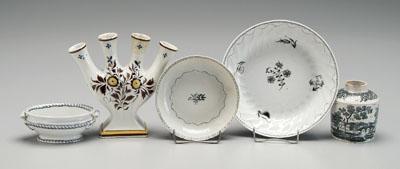 Five pieces English ceramics: