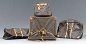 Five pieces Louis Vuitton lugg
