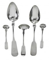 FIVE PIECES NATCHEZ COIN SILVE