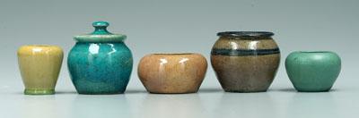 Five pieces North Carolina pottery: