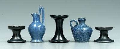 Five pieces North Carolina pottery: