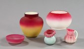 Five Pieces of Art Glass,  con