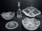 Five pieces of assorted cut cr