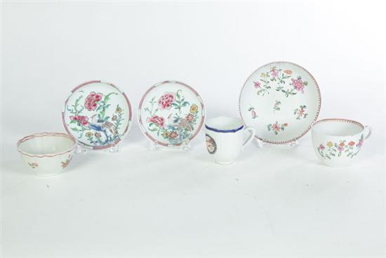 FIVE PIECES OF CHINESE EXPORT. 