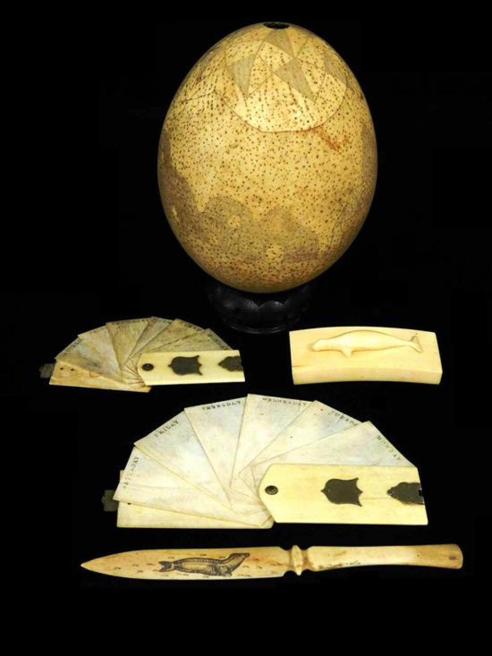 FIVE PIECES OF DECORATED BONE,