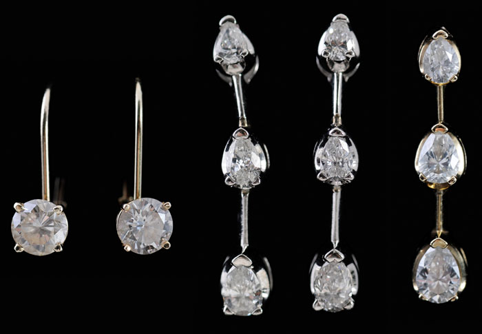 Five Pieces of Diamond Jewelry pair