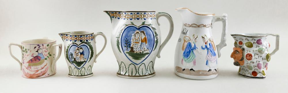 FIVE PIECES OF ENGLISH CERAMIC