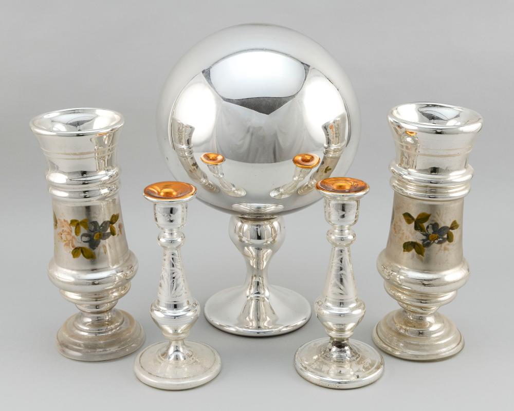 FIVE PIECES OF ENGLISH MERCURY