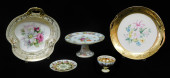 FIVE PIECES OF GILT AND HAND P