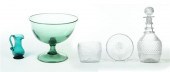 FIVE PIECES OF GLASS.  America
