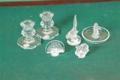 FIVE PIECES OF GLASS: LALIQUE