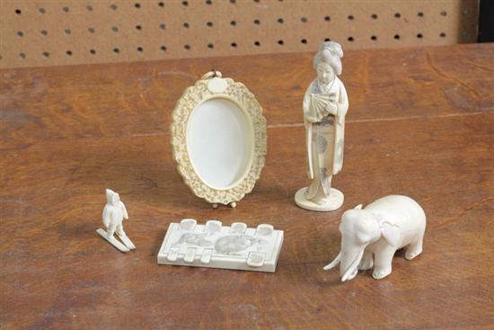 FIVE PIECES OF IVORY. An Oriental