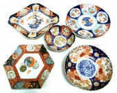 Five pieces of Japanese Imari