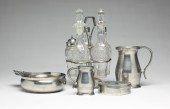 FIVE PIECES OF PEWTER. America